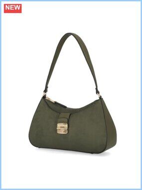 Vegan Leather Hobo Shoulder Bag Large Zipper Closure Everyday Purse